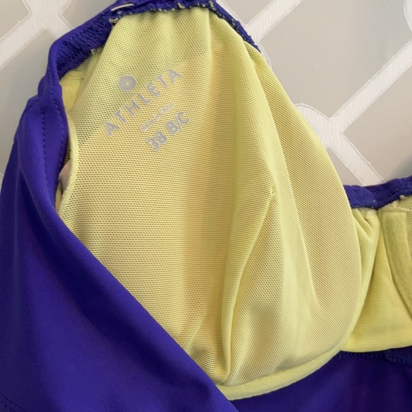 Athleta Purple Halter Tankini Top size 38 B/C GUC - Picture 5 of 7